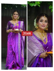 Purple Banarasi with Dual-Tone Effect